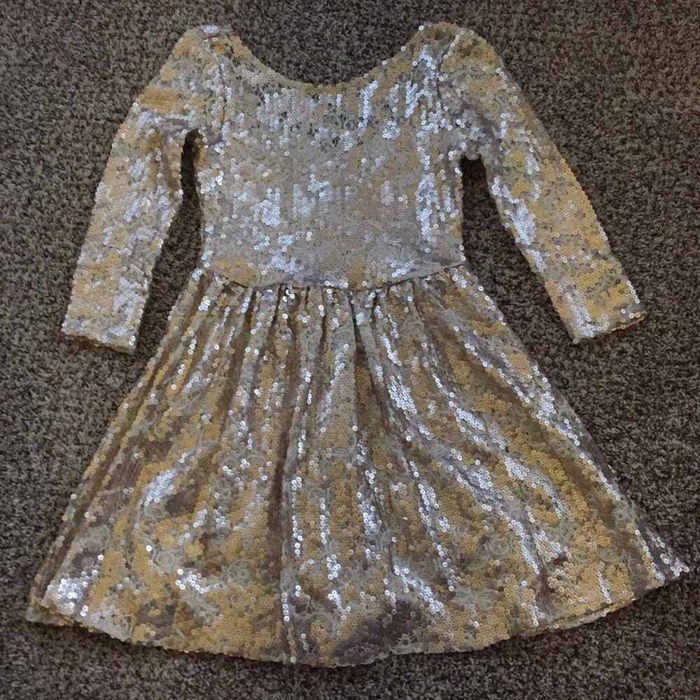 Gianni Bini gold sequin lace cocktail dress. XS